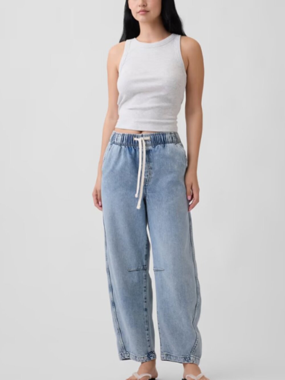 Gap NWT XS supersoft pull on barrel Jeans - Casual Elastic Waist Denim
